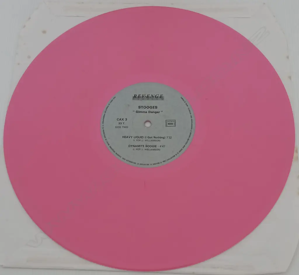 Iggy and The Stooges, Gimme Danger, (Pink Vinyl) Image 1++